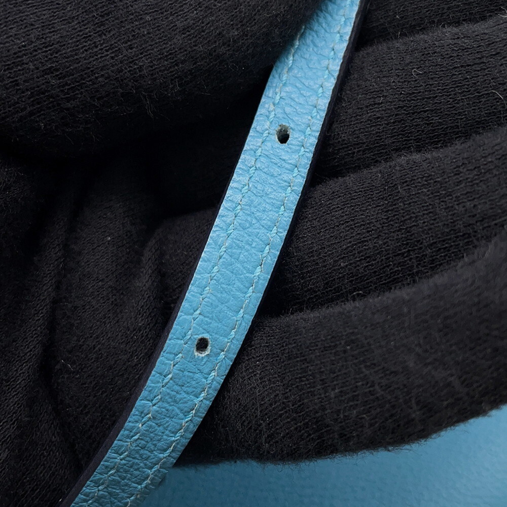 Hermes Hermès Click H 21 Shoulder Bag in Blue Jean/Evergrain with D Stamp - Picture 12 of 15